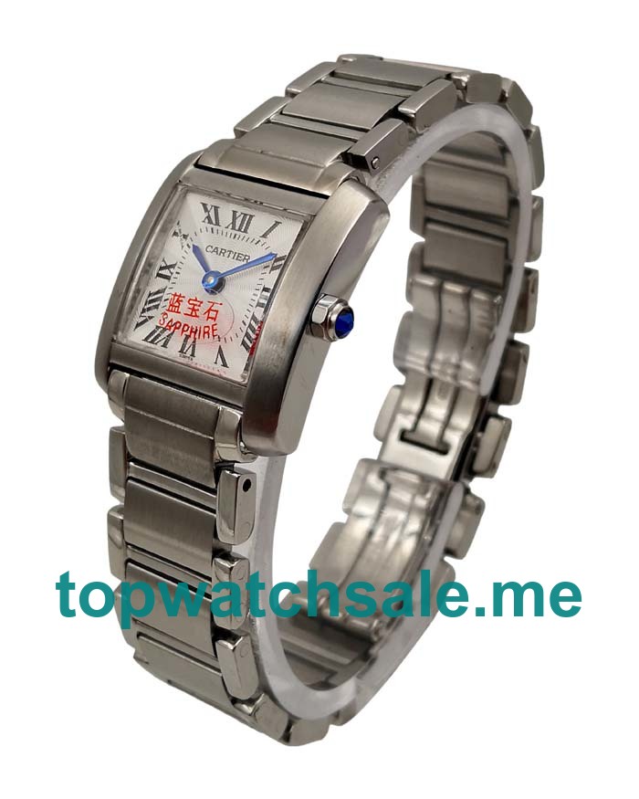 UK Rectangle-shaped Cases Fake Cartier Tank W51008Q3 Watches For Women