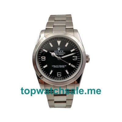 UK Black Dials Steel Rolex Explorer 114270 Replica Watches