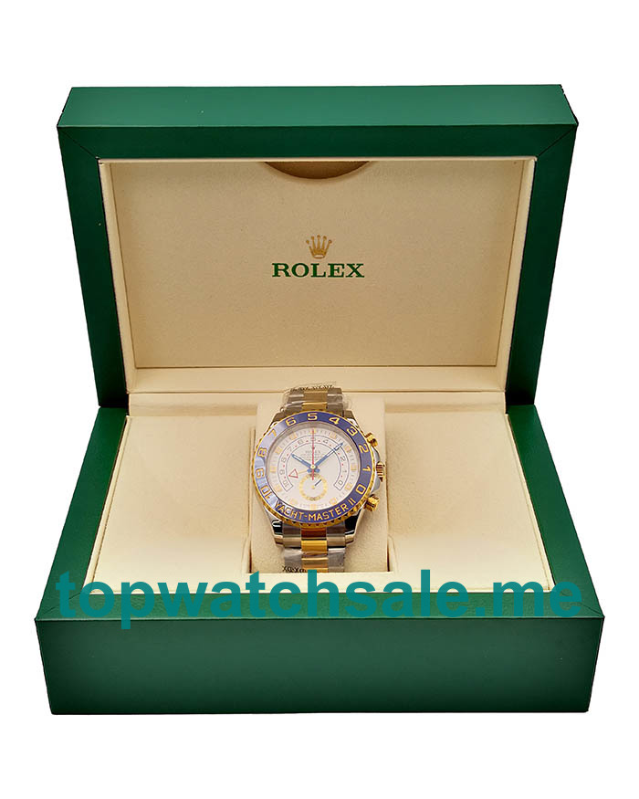 UK White Dials Steel And Gold Rolex Yacht-Master II 116681 V5 Replica Watches