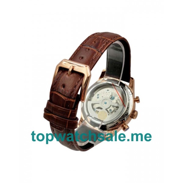 UK Silver Dials Rose Gold IWC Portugieser Chrono IW390402 Replica Watches