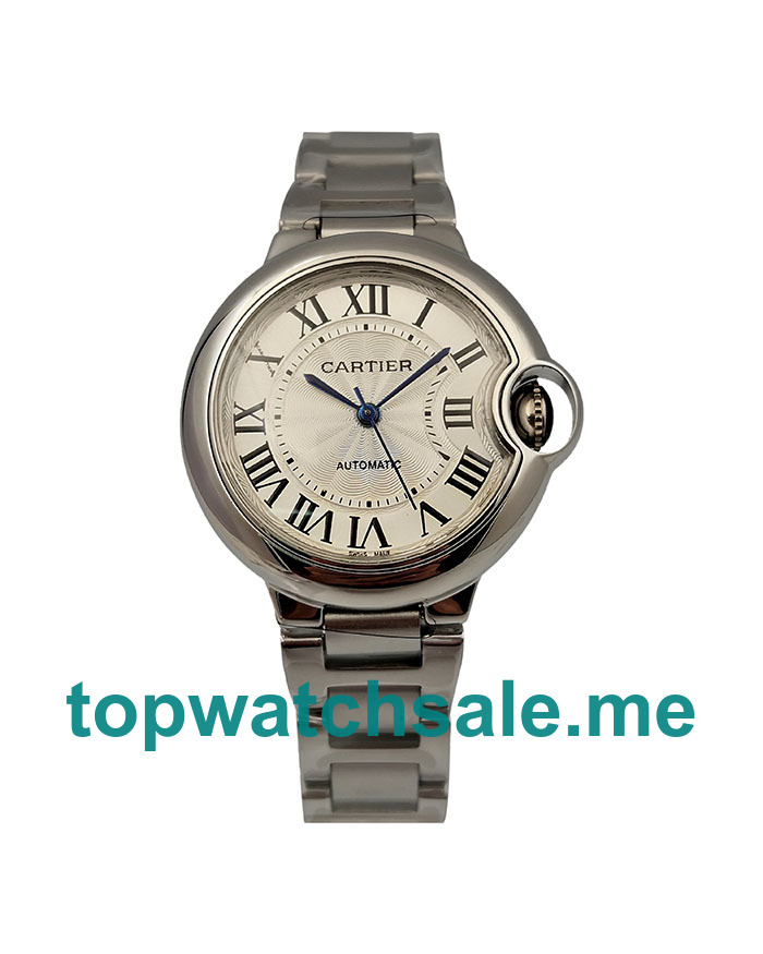 UK Silver Dials Steel Cartier Ballon Bleu W6920071 Replica Watches