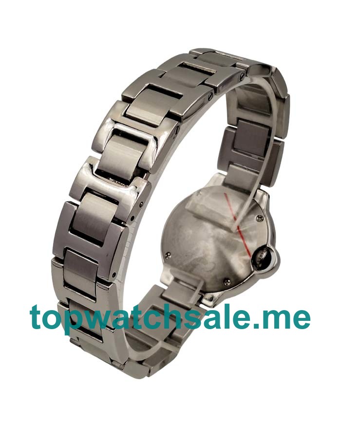 UK Silver Dials Steel Cartier Ballon Bleu WE902073 Replica Watches