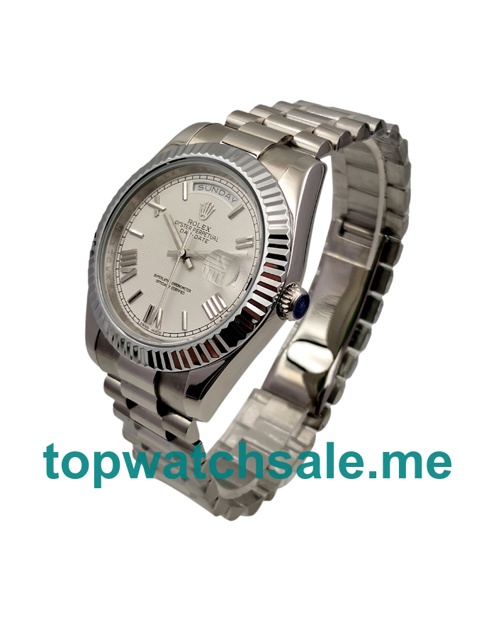 UK White Dials Steel Rolex Day-Date II 228239 Replica Watches